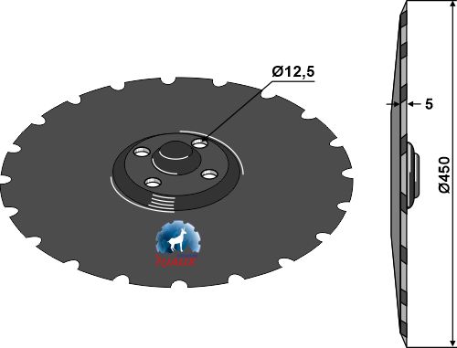 Диски для коротких дисковых борон - NIAUX - Ø450