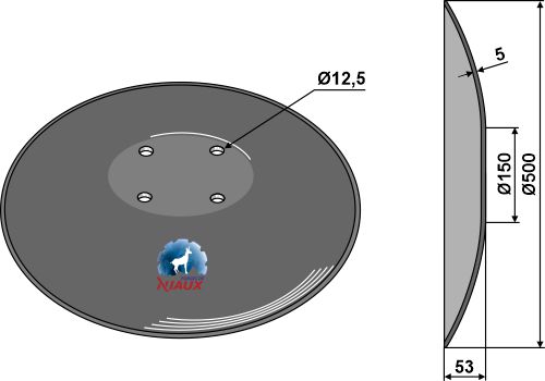 Диски для коротких дисковых борон - NIAUX - Ø500