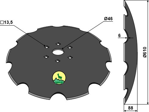 Диски для коротких дисковых борон - NIAUX - Ø610