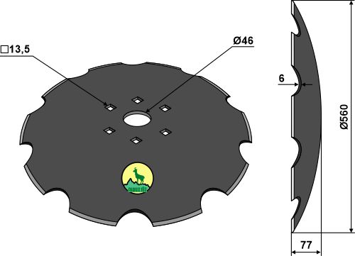 Диски для коротких дисковых борон - NIAUX - Ø560