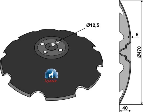 Диски для коротких дисковых борон - NIAUX - Ø470