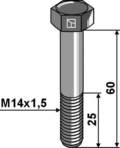 Шестигранные болты с мелкой резьбой M14x1,5