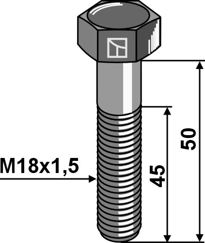 Шестигранные болты с мелкой резьбой M18x1,5