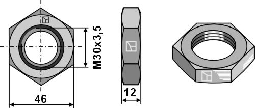 Коплектующие для верхней тяги M30x3,5