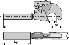 Верхняя тяга - ловильный крюк M30x3,5