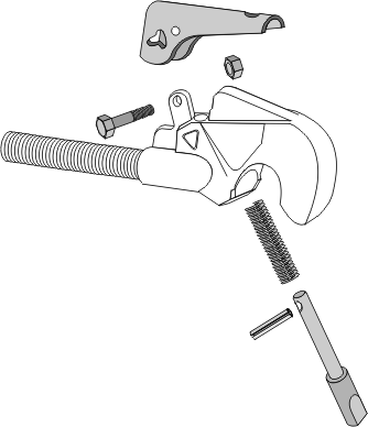 Запасные части для ловильного крюка верхней тяги, старая модель - категория III-II