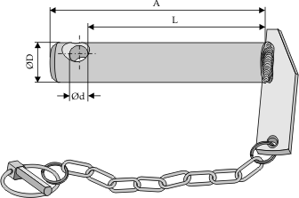 Вставные болты с цепью и откидным шплинтом - Typ II